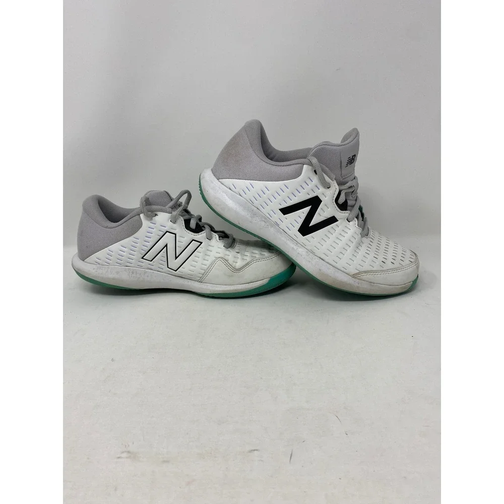 New Balance 696v4 Womens Tennis Shoes White Grey Teal WCH696D4 Size 8 Wide